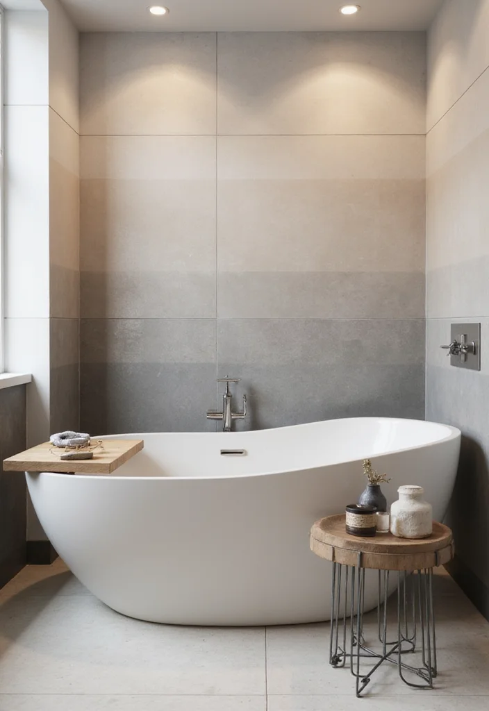 14 Fun Tile Bathroom Ideas With Playful Patterns - 12. Playful Ombre Tiles