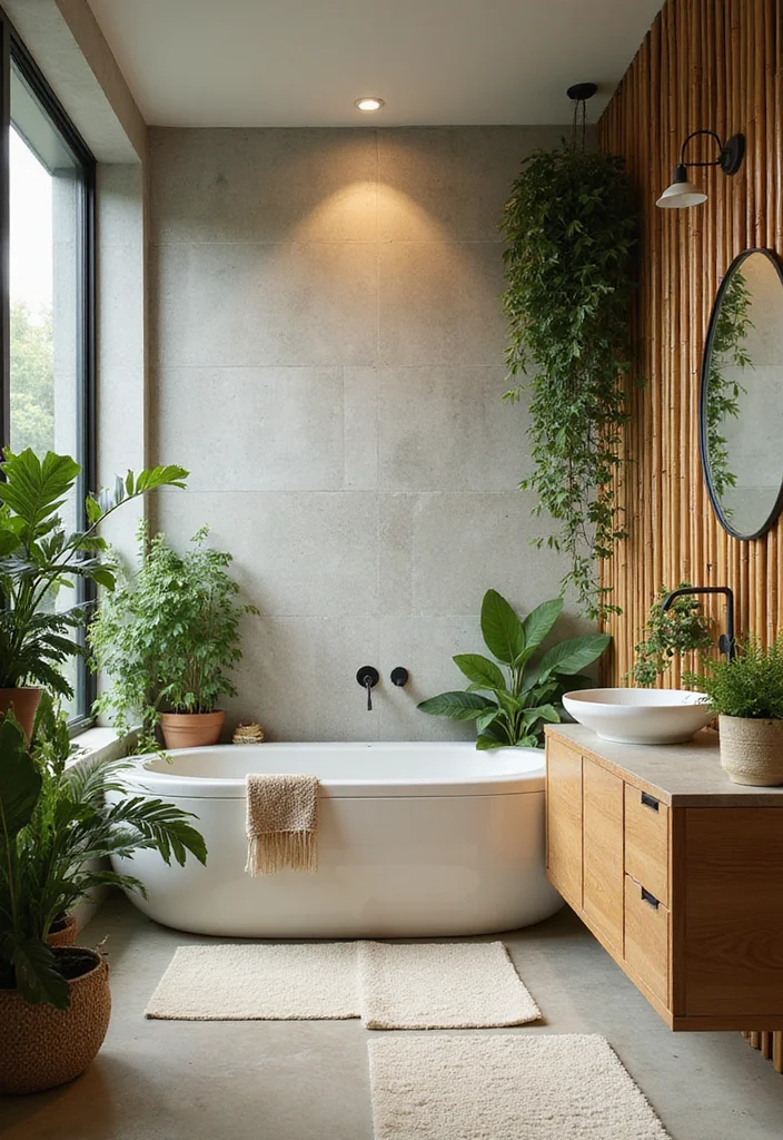 14 Garden Bathroom Ideas With Natural Calm - 6. Eco-Friendly Materials