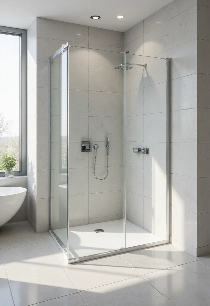 14 Geometric Tile Bathroom Ideas With Modern Flair - 4. Minimalist Geometric Designs