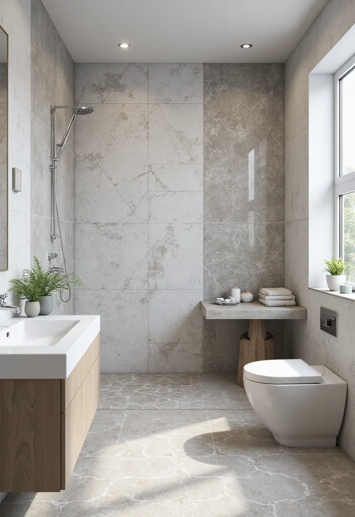 14 Geometric Tile Bathroom Ideas With Modern Flair - 8. Creative Tile Layouts