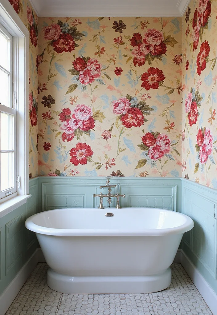 14 Girly Bathroom Ideas With Cute Personality - 9. Vibrant Accent Walls