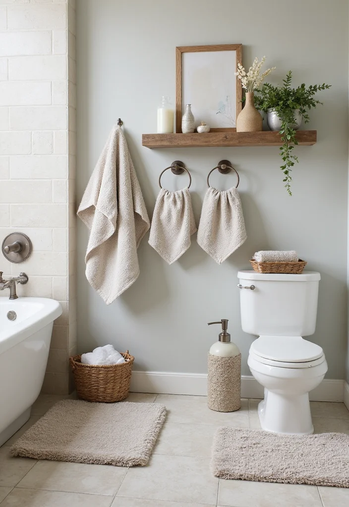 14 Large Half Bathroom Ideas For Open Space - 12. Stylish Accessories Matter