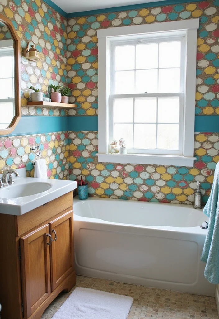 14 Mermaid Tile Bathroom Ideas With Ocean Aesthetic - 11. Colorful Fish Scale Tiles