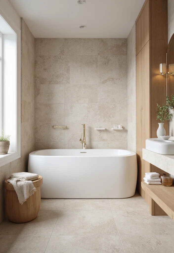 14 Mermaid Tile Bathroom Ideas With Ocean Aesthetic - 3. Subtle Shell Motifs