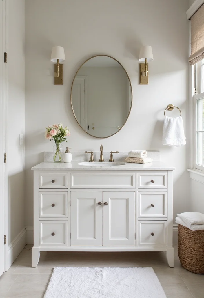 14 Primary Bathroom Vanity Ideas For Dream Homes - 12. Zen-Inspired Minimalism