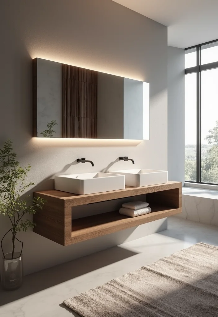 14 Primary Bathroom Vanity Ideas For Dream Homes - 2. Floating Vanities for Modern Spaces