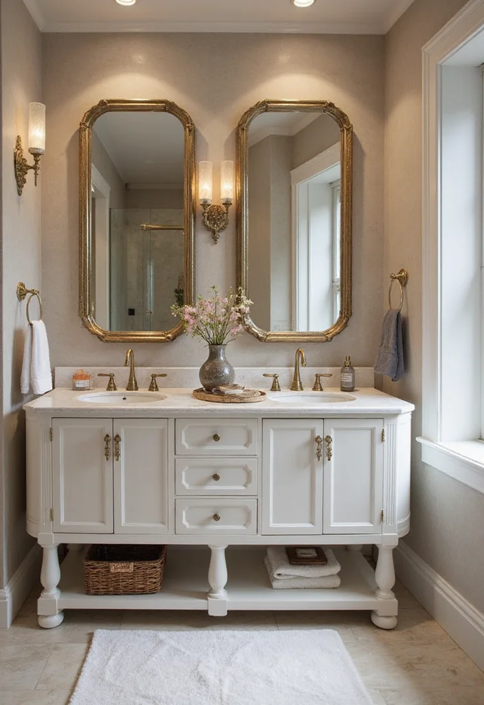 14 Primary Bathroom Vanity Ideas For Dream Homes - 5. High-Gloss Luxury