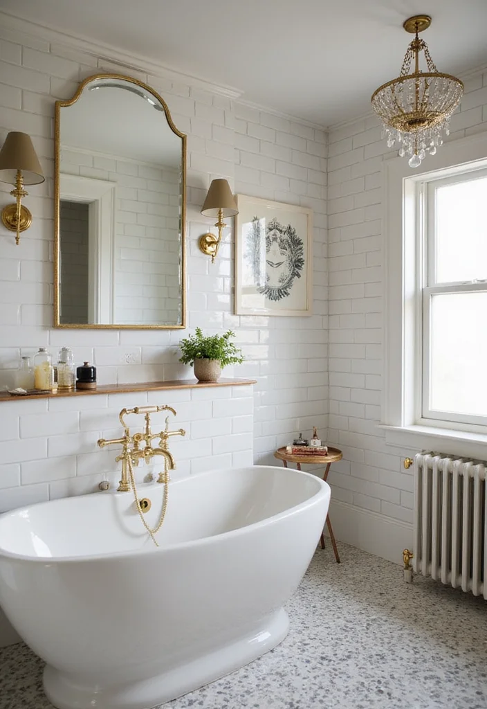 14 Subway Tile Bathroom Ideas for Any Home - 4. Glossy Glazed Subway Tiles