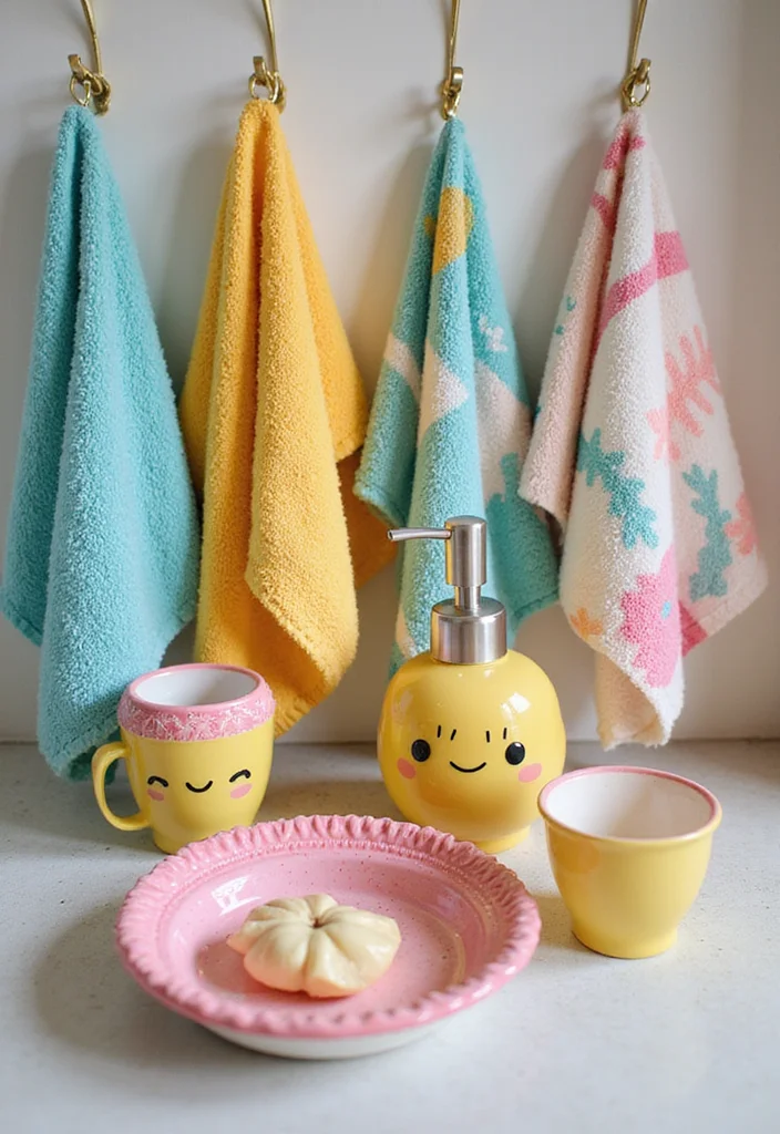 14 Teen Bathroom Ideas With Fun Style - 10. Fun Bath Accessories