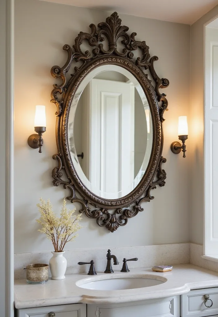 14 Teen Bathroom Ideas With Fun Style - 12. Unique Mirrors