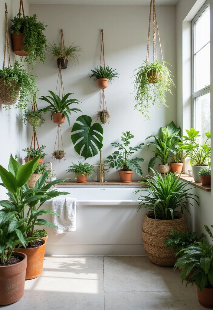 14 Teen Bathroom Ideas With Fun Style - 4. Indoor Plants