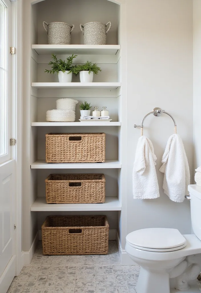 14 Teen Bathroom Ideas With Fun Style - 8. Stylish Storage Solutions