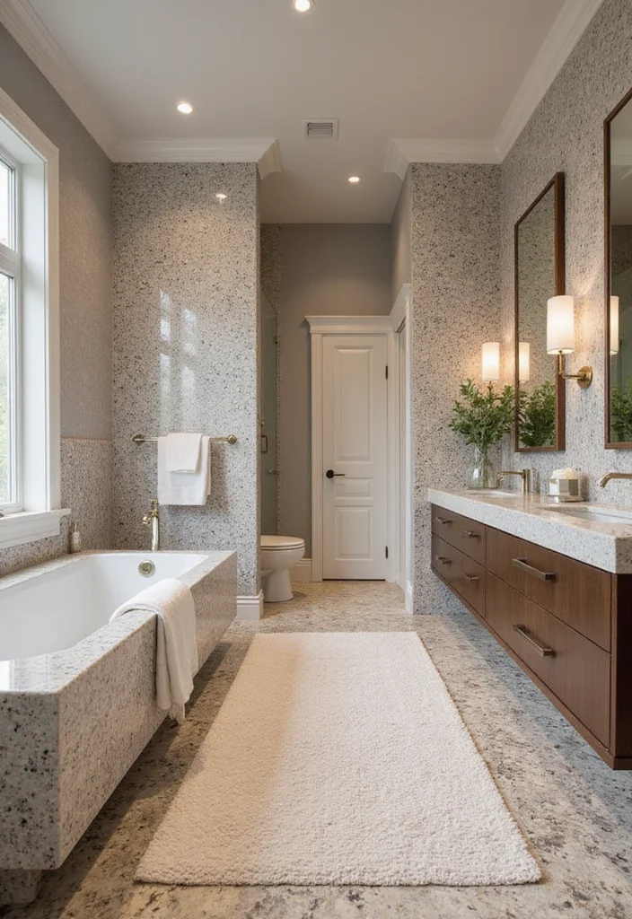 14 Terrazzo Bathroom Ideas With Trendy Sparkle - 14. Custom Terrazzo Designs