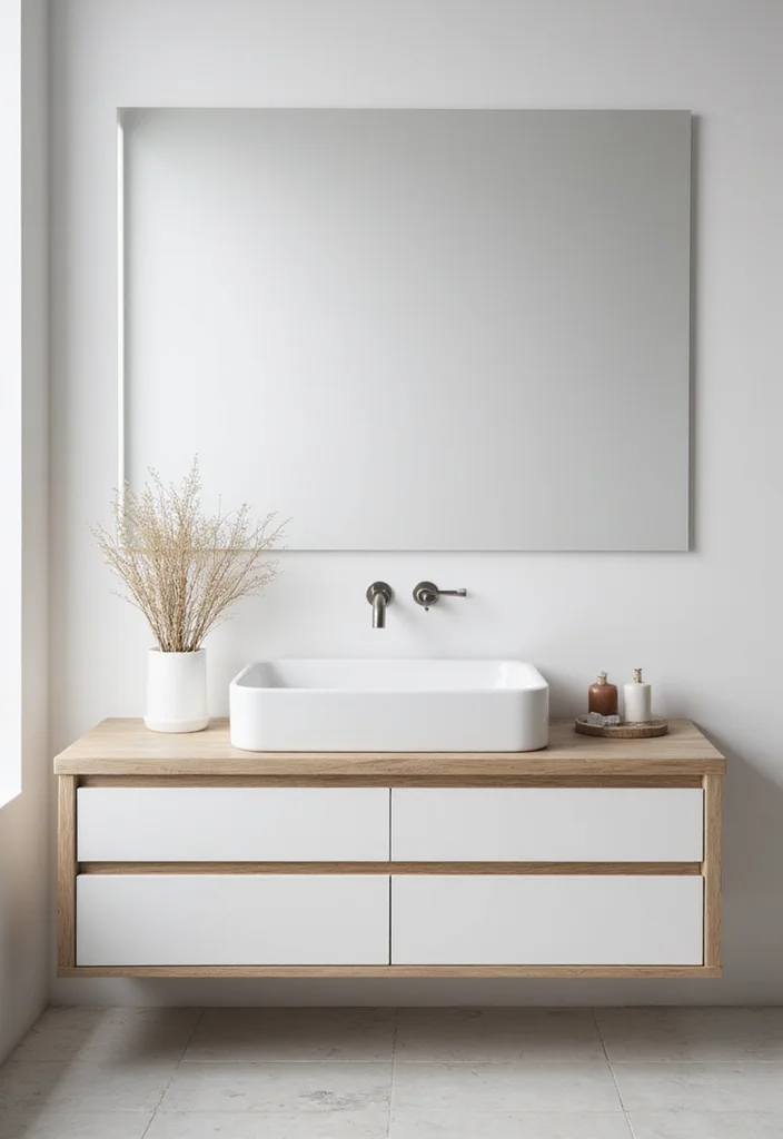 14 White Vanity Bathroom Ideas That Feel Fresh - 1. Sleek and Simple: The Pure White Vanity