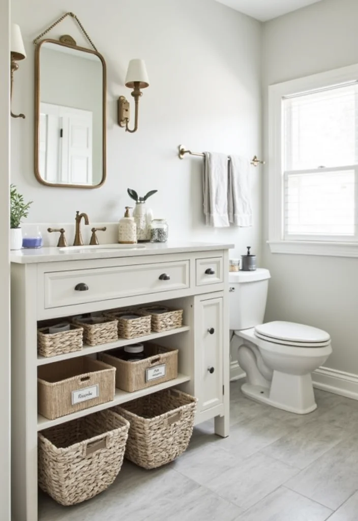 14 White Vanity Bathroom Ideas That Feel Fresh - 14. Smart Bathroom Organization Tips