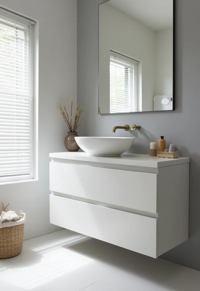 14 White Vanity Bathroom Ideas That Feel Fresh - 9. Unique Sink Designs