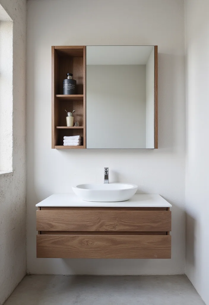 16 Bathroom Cabinet Storage Ideas That Maximize Space - 3. Floating Cabinets for a Sleek Look