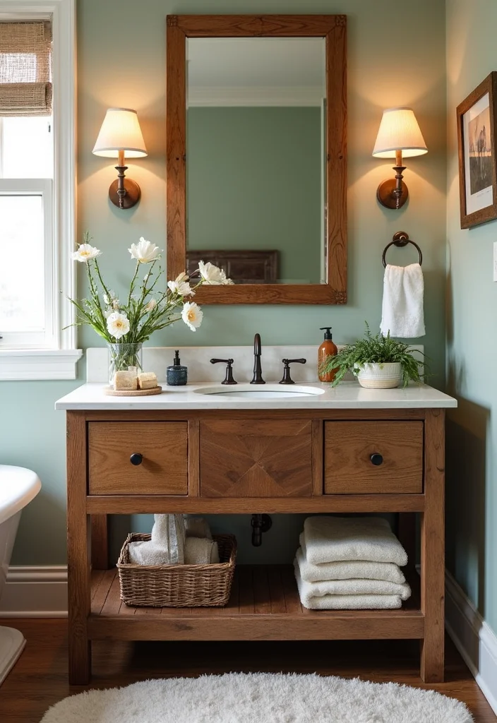 16 Vintage Bathroom Vanity Ideas With Classic Charm - 16. Custom Vintage Creations
