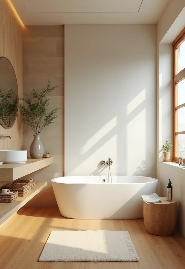 18 Bathroom Floor Ideas For Every Design Style - 1. Bamboo Bliss