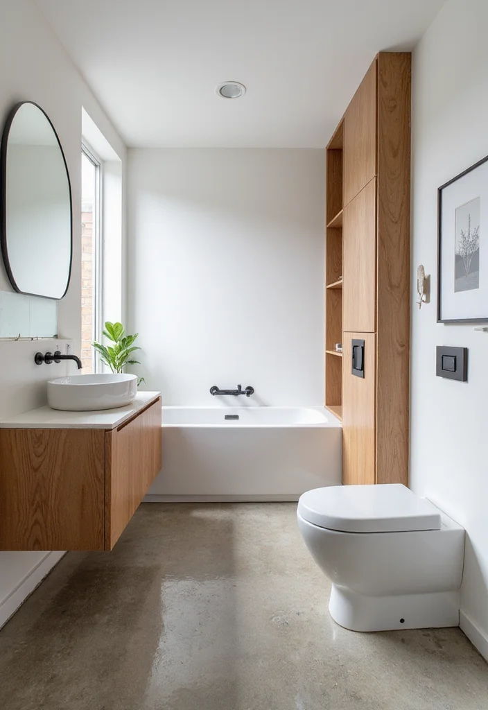 18 Bathroom Floor Ideas For Every Design Style - 12. Eco-Friendly Concrete