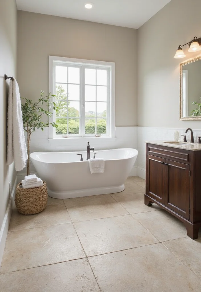 18 Bathroom Floor Ideas For Every Design Style - 16. Faux Stone Flooring