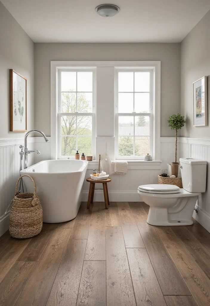 18 Bathroom Floor Ideas For Every Design Style - 5. Luxury Vinyl Plank Flooring