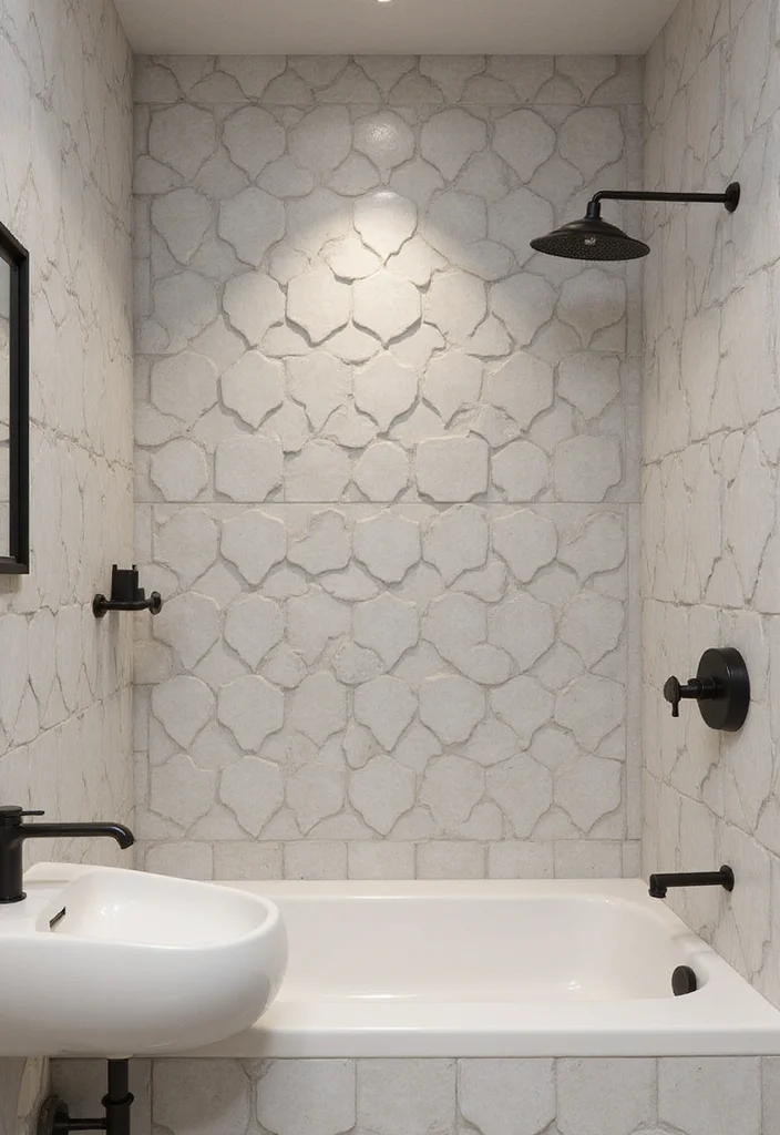 18 Bathroom Tile Pattern Ideas That Transform Spaces - 10. Unique Shaped Tiles