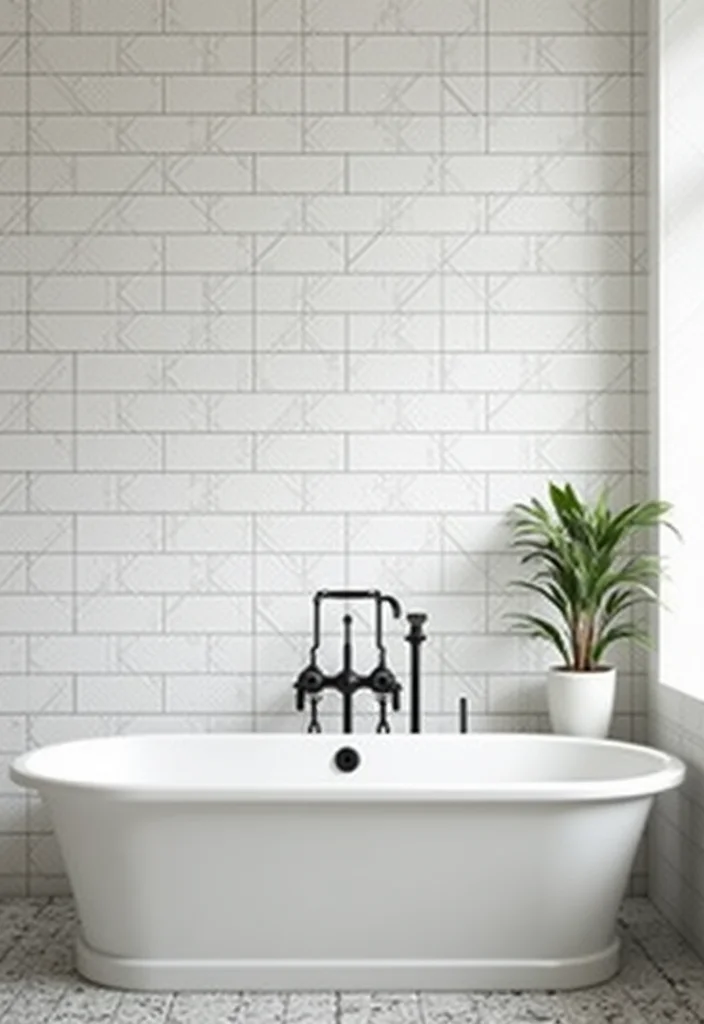 18 Bathroom Tile Pattern Ideas That Transform Spaces - 2. Classic Subway Tiles with a Twist