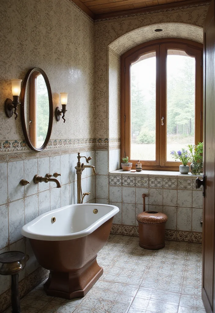 18 Bathroom Tile Pattern Ideas That Transform Spaces - 7. Vintage Style Patterns