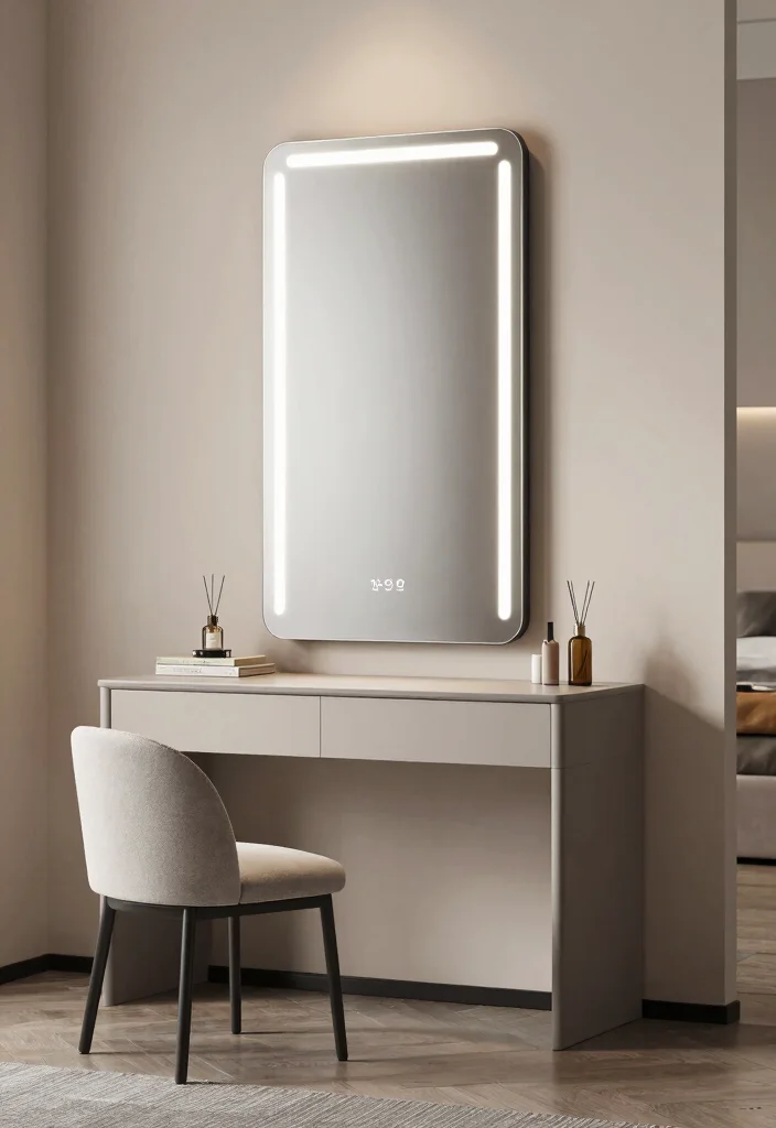 15 Bedroom Mirror Ideas: Full Length Chic and Practical - 8. Smart Mirrors with LED Lighting 1