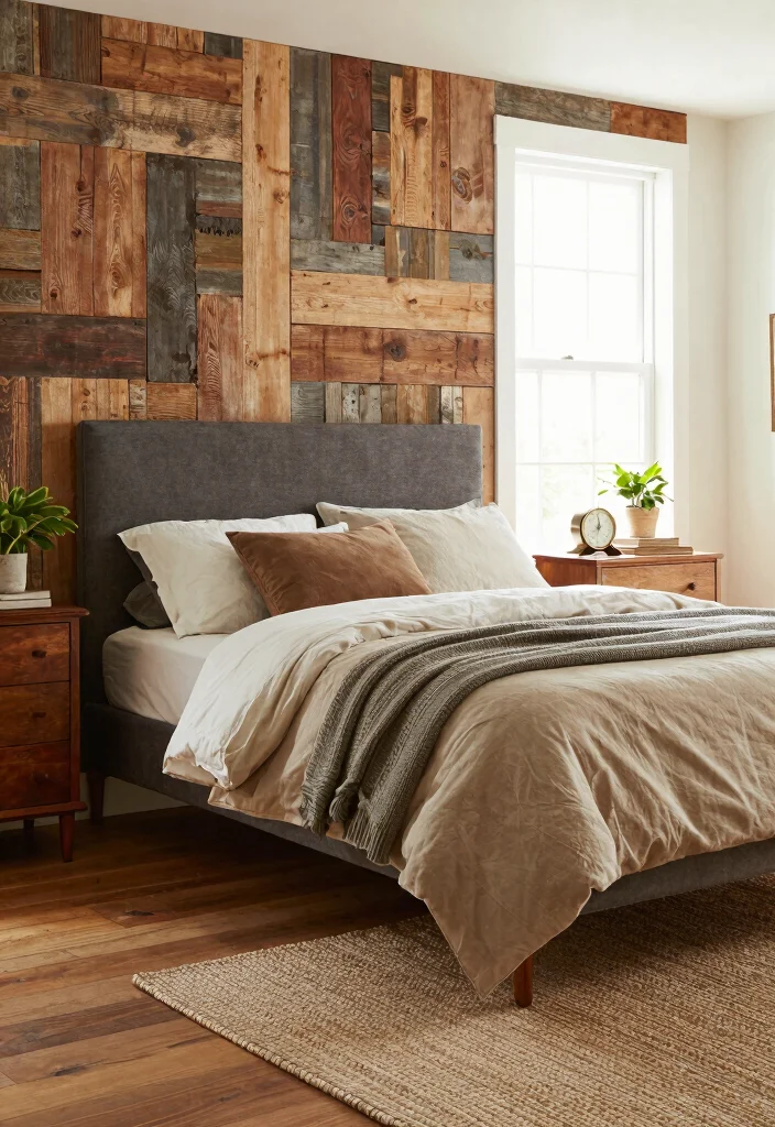 15 Country Rustic Bedroom Ideas: Warm Cozy Retreats - 1. Reclaimed Wood Accents 1
