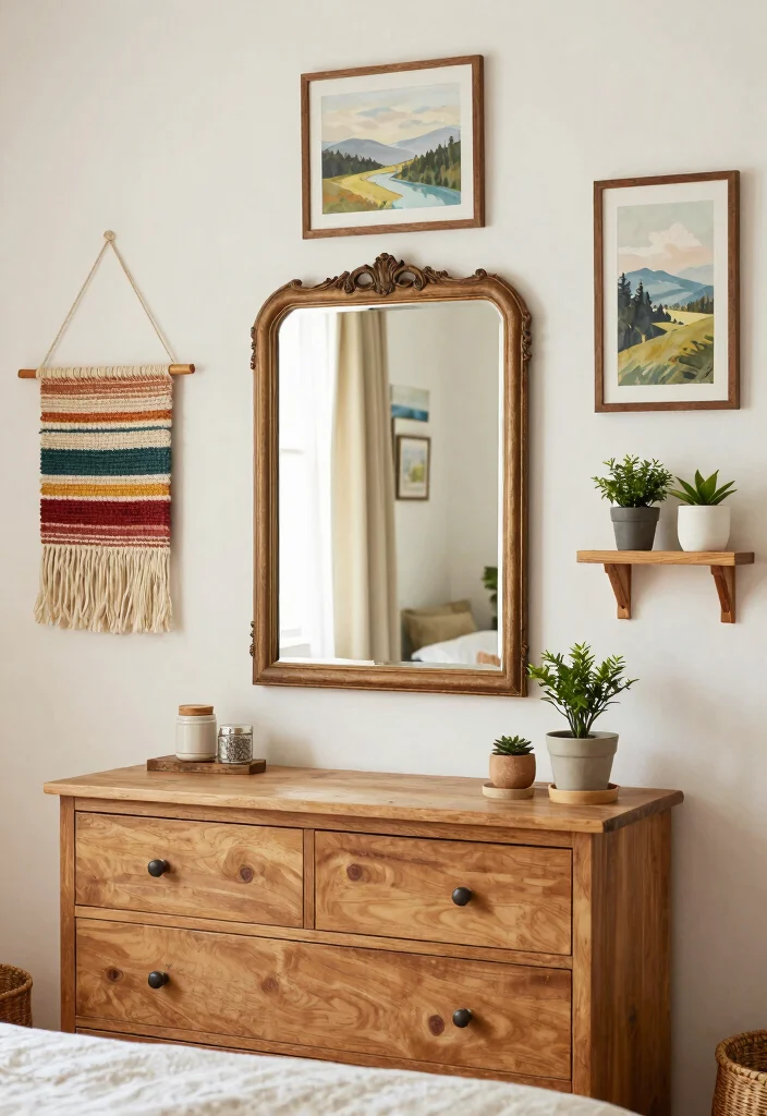 15 Country Rustic Bedroom Ideas: Warm Cozy Retreats - 11. Rustic Wall Decor 1