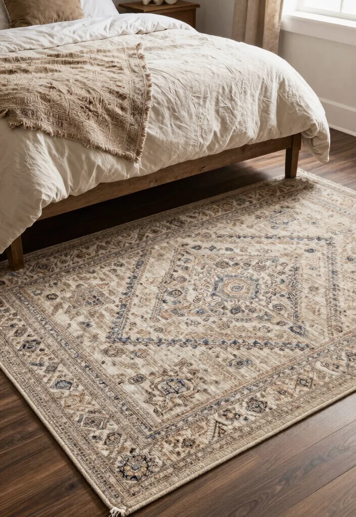 15 Country Rustic Bedroom Ideas: Warm Cozy Retreats - 12. Cozy Rugs 1