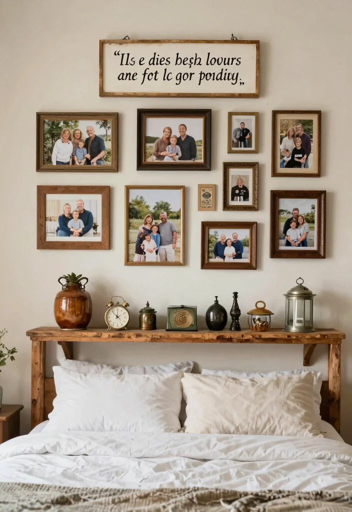 15 Country Rustic Bedroom Ideas: Warm Cozy Retreats - 9. Personalized Touches 1