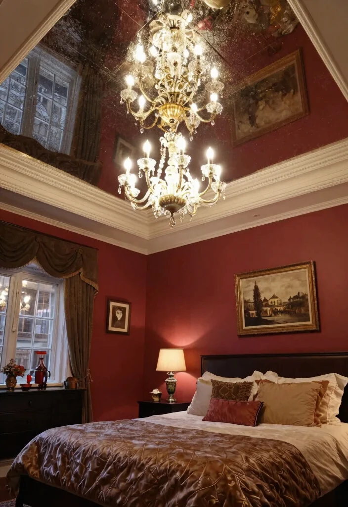 15 Mirror for Bedroom Wall Ideas: Elegant Reflective Style - 15. Mirrored Ceiling Designs 1