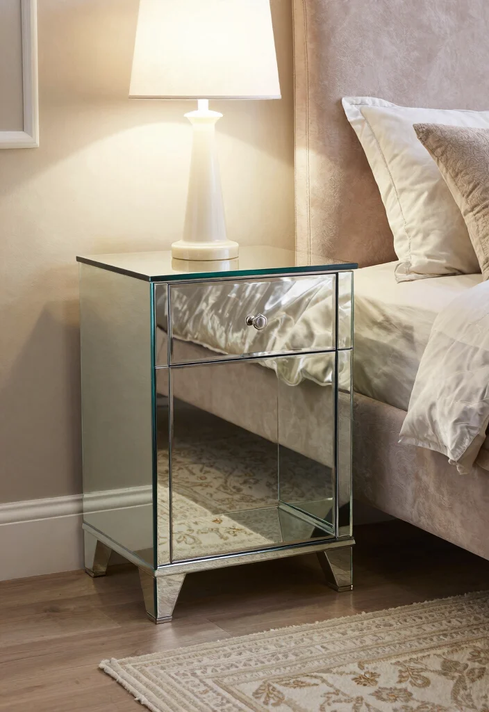 15 Mirror for Bedroom Wall Ideas: Elegant Reflective Style - 4. Mirrored Furniture 1