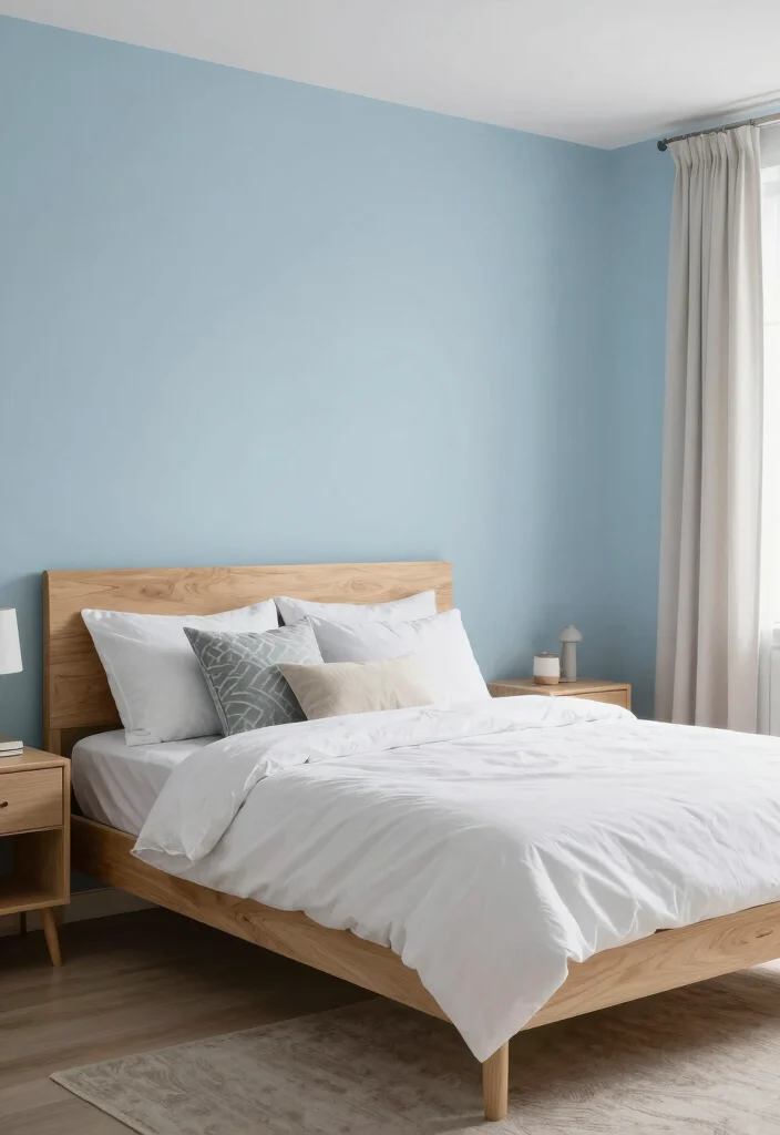 16 Bedroom Color Ideas for Couples Cozy and Romantic - 15. Breezy Sky Blue Tranquility 1