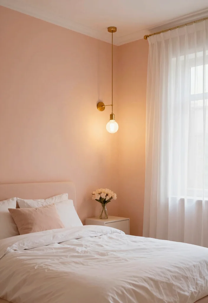 16 Bedroom Color Ideas for Couples Cozy and Romantic - 4. Blushing Peach Romance 1