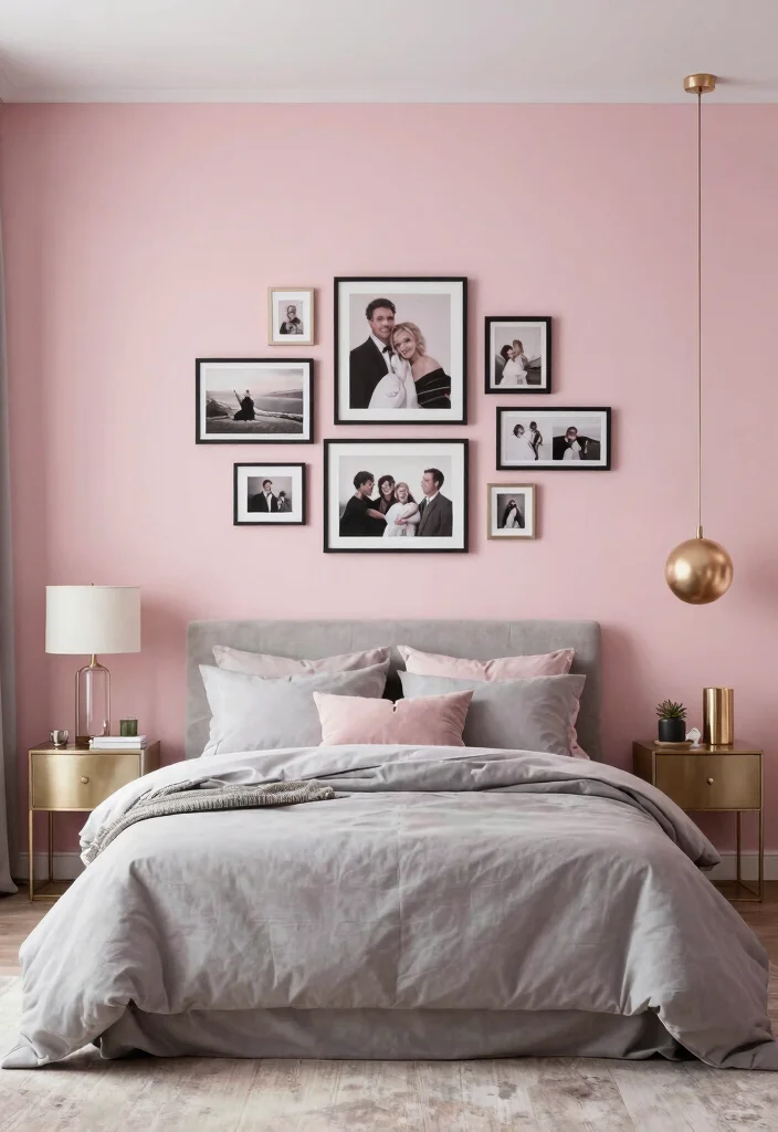 16 Bedroom Color Ideas for Couples Cozy and Romantic - 6. Gentle Blush & Gray 1