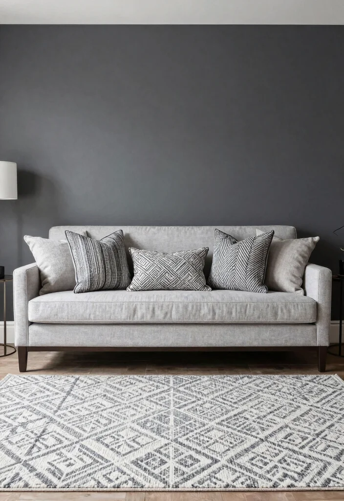 16 Charcoal Accent Wall Bedroom Ideas for a Modern Dramatic Look - 11. Play with Patterns 1