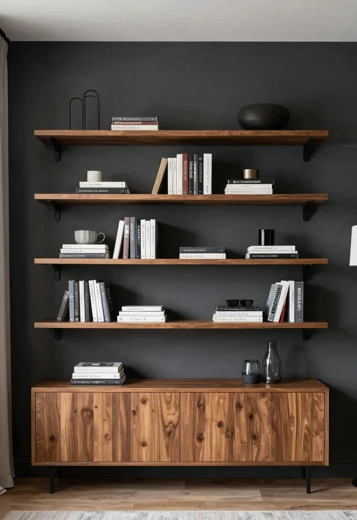 16 Charcoal Accent Wall Bedroom Ideas for a Modern Dramatic Look - 8. Custom Built-ins 1