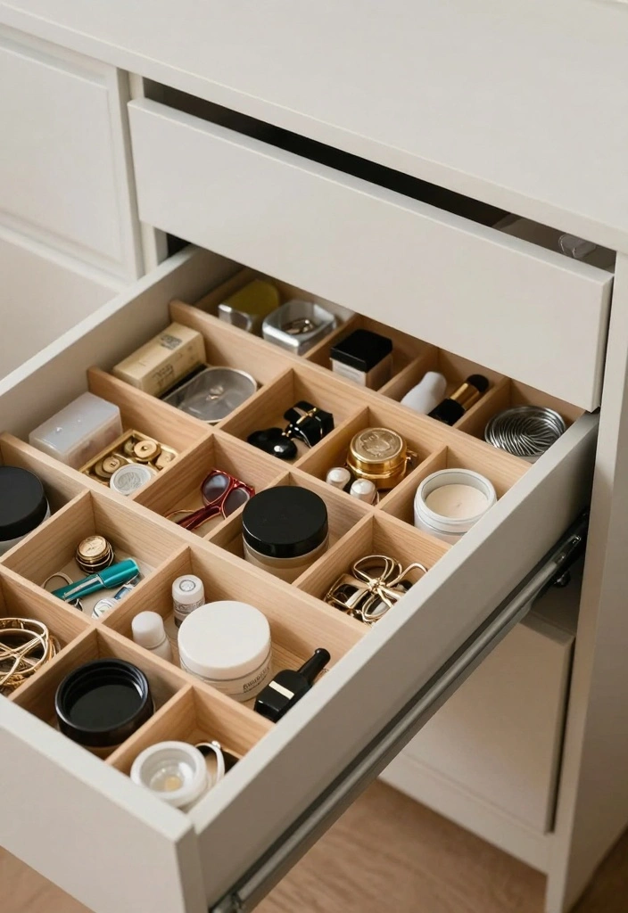16 Inside Cupboard Ideas for Bedroom Smart Storage Solutions - 5. Slim Drawers for Small Items 1