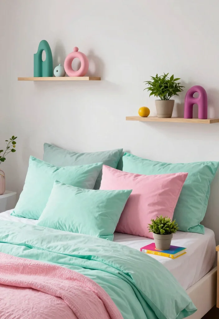16 Mint Green and Pink Bedroom Ideas Soft Playful Charm - 15. Playful Decorative Accessories 1