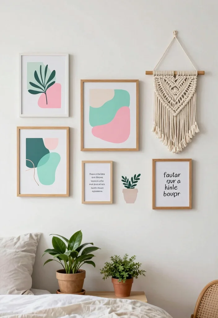 16 Mint Green and Pink Bedroom Ideas Soft Playful Charm - 3. Whimsical Wall Art 1