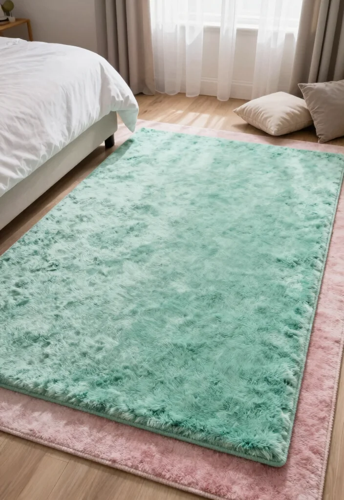 16 Mint Green and Pink Bedroom Ideas Soft Playful Charm - 4. Cozy Mint Rugs 1