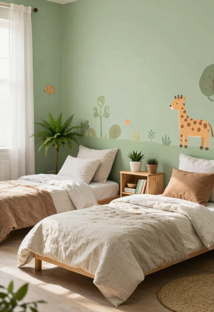 16 Toddler Twin Bedroom Ideas Cute Safe and Functional - 1. Nature-Inspired Haven 1