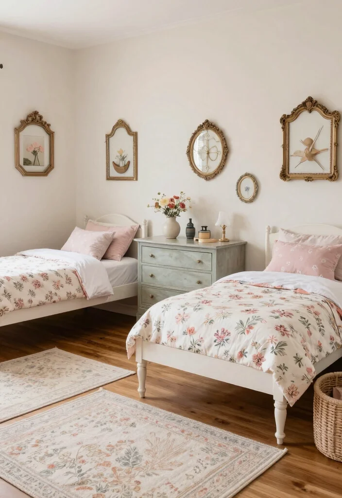 16 Toddler Twin Bedroom Ideas Cute Safe and Functional - 7. Vintage Chic 1
