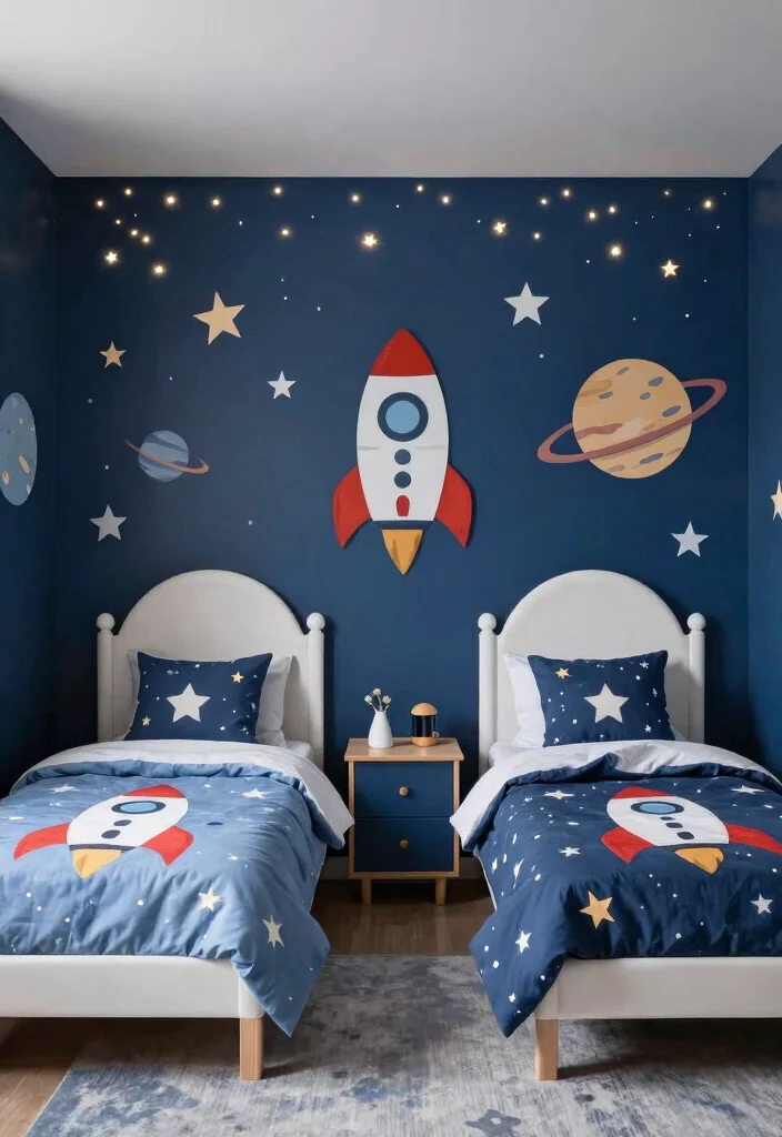 16 Toddler Twin Bedroom Ideas Cute Safe and Functional - 9. Space Explorer's Dream 1
