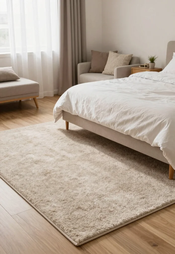 17 Bedroom Ideas for Women in Their 30s: Stylish and Calm - 12. Comfortable Flooring 1