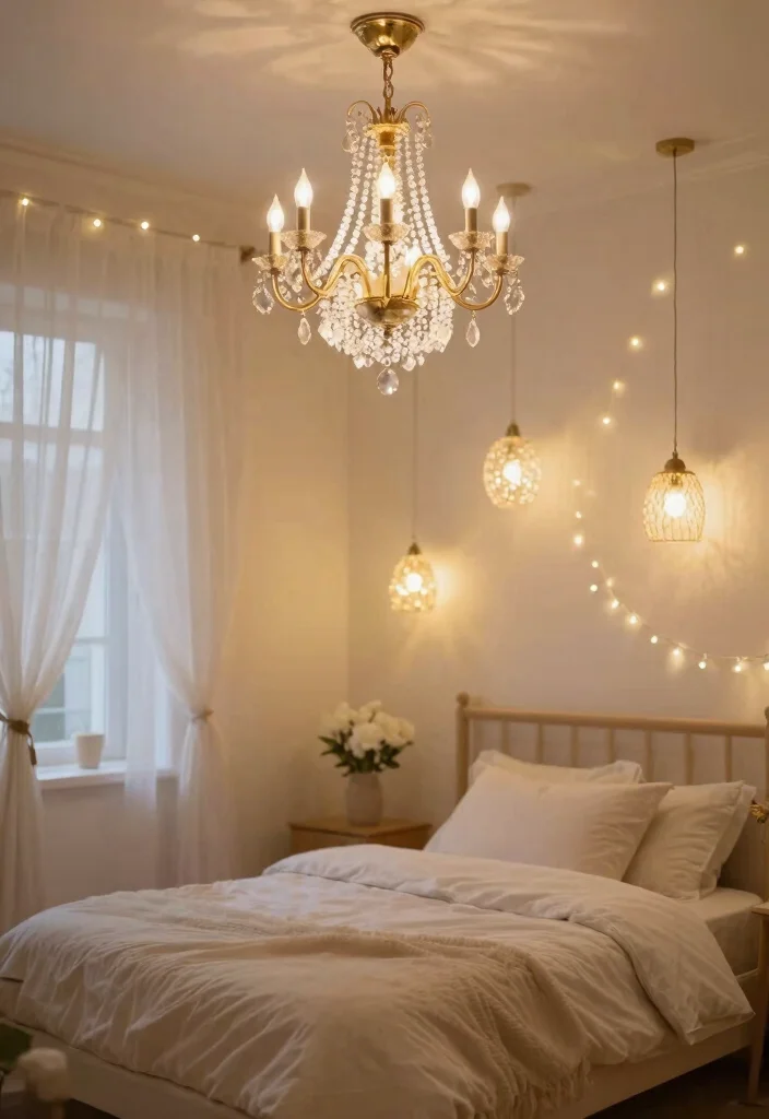 17 Fairytale Bedroom Ideas for Adults: Dreamy Magical Style - 14. Ethereal Lighting Fixtures 1
